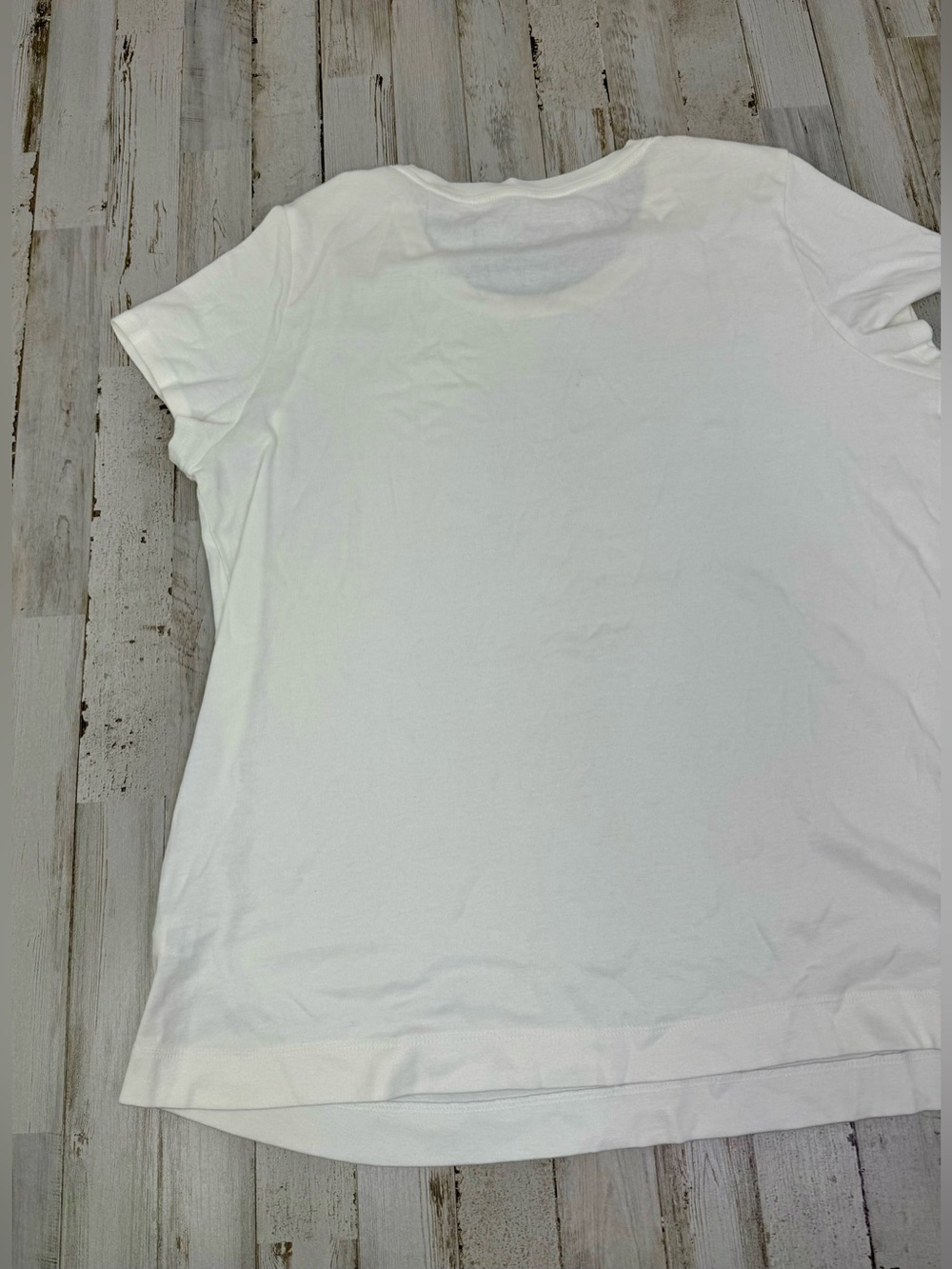 J. Jill Womens Size L White Shoulder Sleeve Tee 100% Pima Cotton - Picture 10 of 10